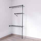 Closet Eco Negro 160x200cm con Tres Compartimientos - CLOSETS | Bylmo
