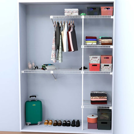 Closet Classic Blanco 200x200cm con Cinco Compartimientos - CLOSETS | Bylmo