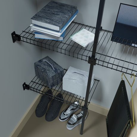 Closet Junior Negro 150x200cm con Un Cajón y con Cinco Compartimientos - CLOSETS | Bylmo