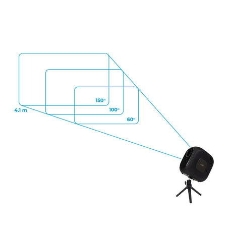 Videoproyector Kalley HD 720P Negro 17.5x33cm Compatible con 4K y con Control Remoto - PROYECTORES | Bylmo