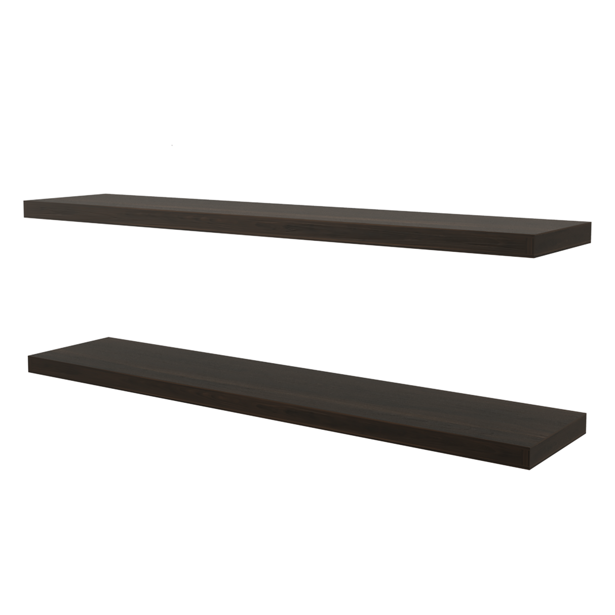 Set de 2 Repisas Habano 120x3.8cm Flotante Rectangular - REPISAS | Bylmo
