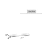 Set de 2 Repisas Olivo 120x3.8cm Flotante Rectangular - REPISAS | Bylmo