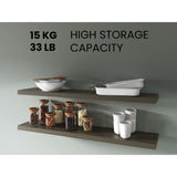 Set de 2 Repisas Olivo 120x3.8cm Flotante Rectangular - REPISAS | Bylmo