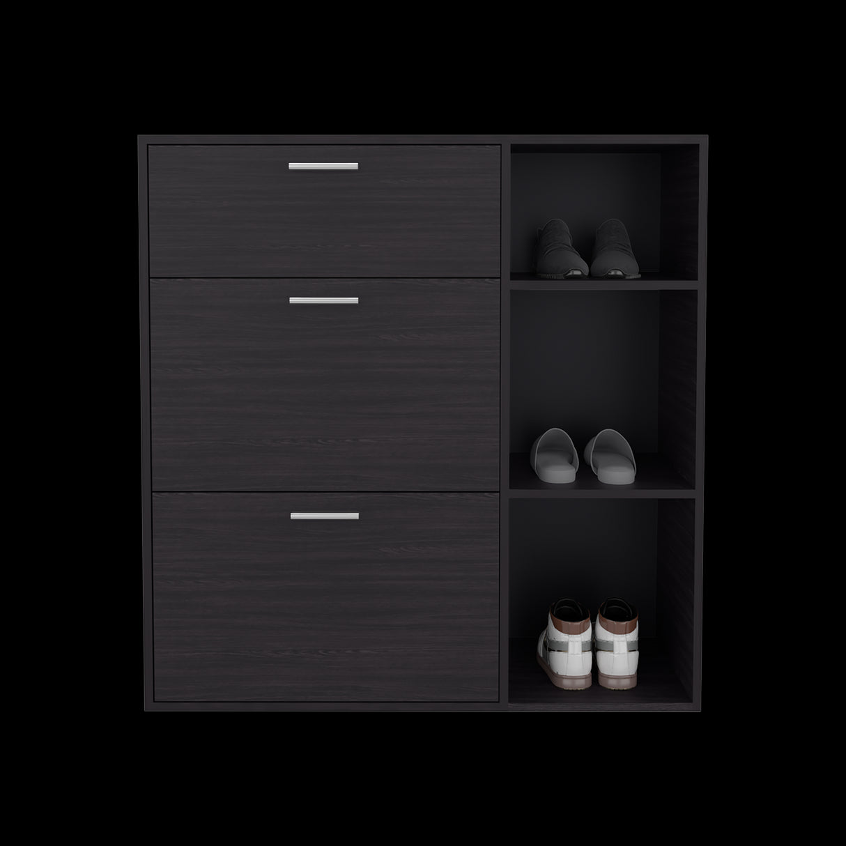 Zapatero Showie Wengue 97.1x100.6cm Horizontal para Doce Pares y de Tres Niveles - ZAPATEROS | Bylmo