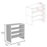 Zapatero Silpa Blanco 71.8x34.9cm Horizontal para Cuatro Pares y de Dos Niveles - ZAPATEROS | Bylmo