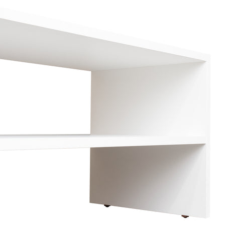 Zapatero Silpa Blanco 71.8x34.9cm Horizontal para Cuatro Pares y de Dos Niveles - ZAPATEROS | Bylmo