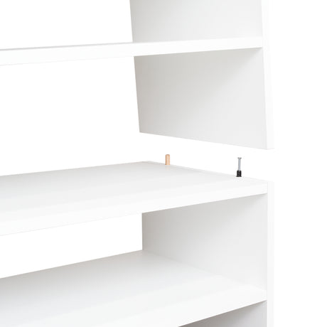 Zapatero Silpa Blanco 71.8x34.9cm Horizontal para Cuatro Pares y de Dos Niveles - ZAPATEROS | Bylmo
