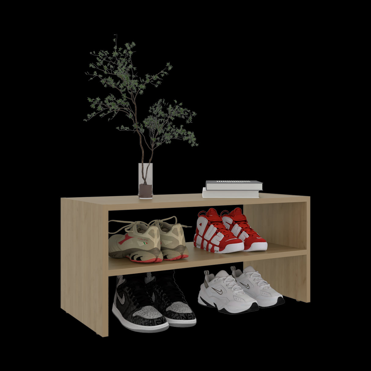 Zapatero Silpa Fresno 71.8x34.9cm Horizontal para Cuatro Pares y de Dos Niveles - ZAPATEROS | Bylmo