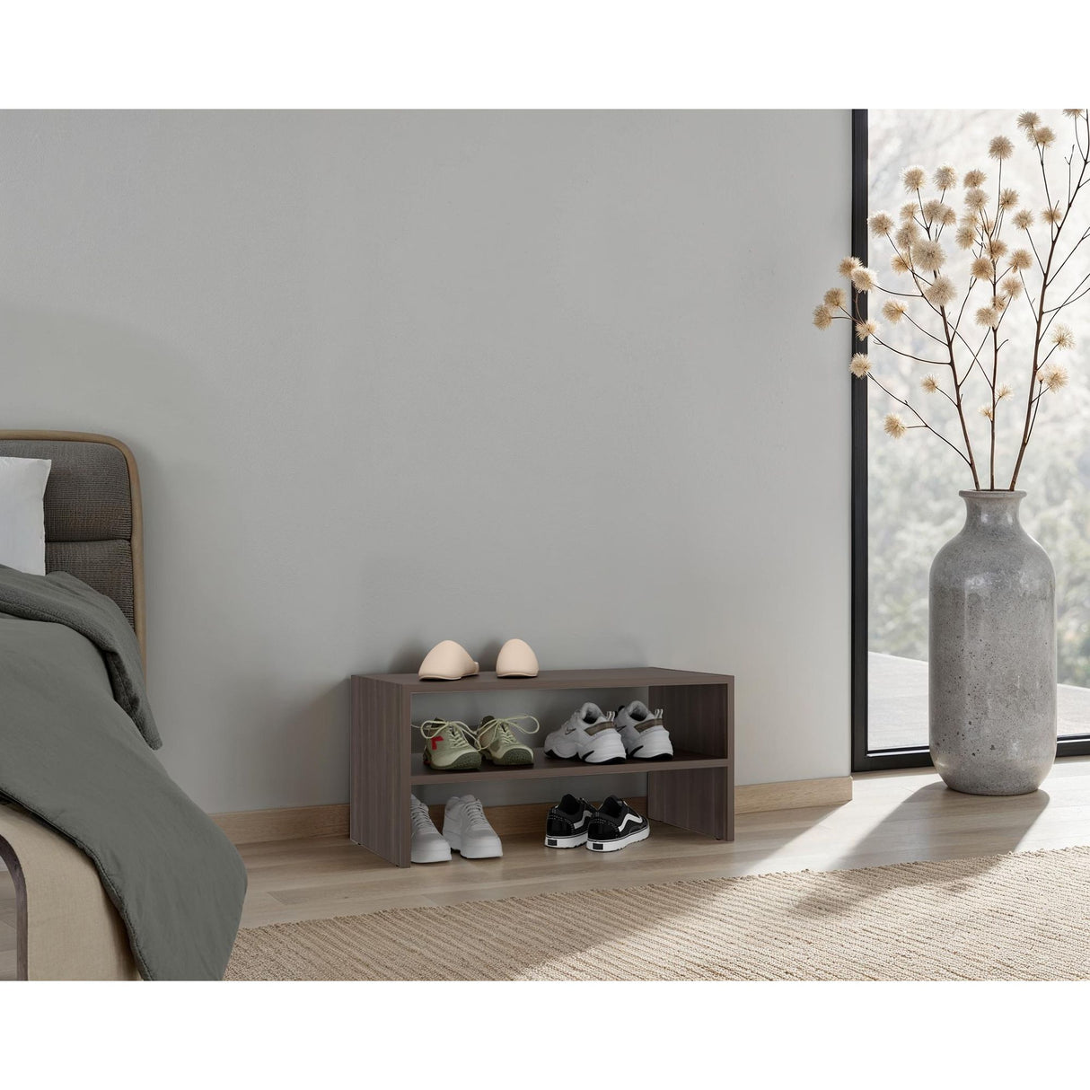 Zapatero Silpa Milan 71.8x34.9cm Horizontal para Cuatro Pares y de Dos Niveles - ZAPATEROS | Bylmo