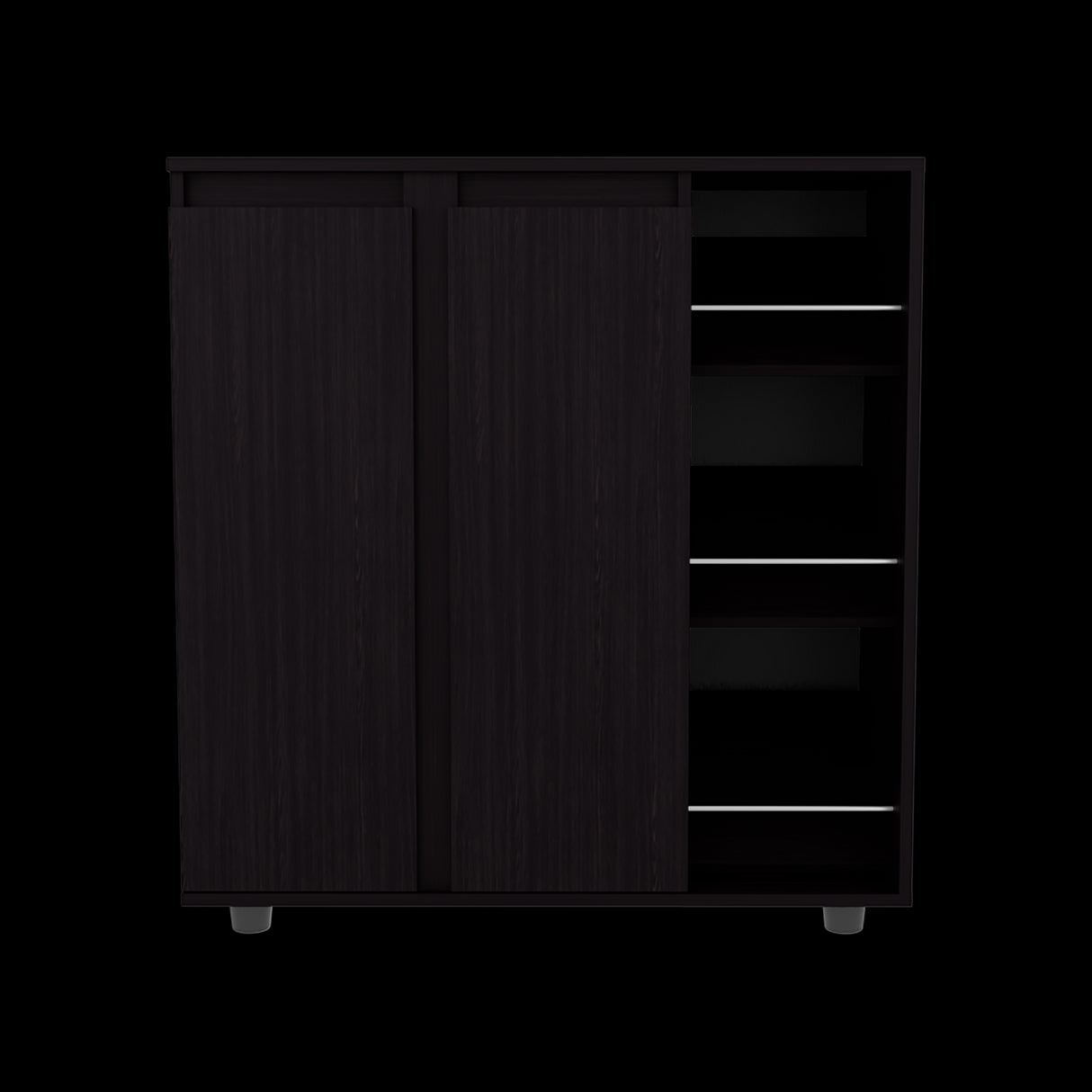 Zapatero Houck Wengue 86.5x91.5cm Horizontal para Nueve Pares y de Tres Niveles - ZAPATEROS | Bylmo