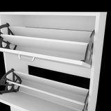 Zapatero Inola Blanco 63x80cm Horizontal para Doce Pares y de Tres Niveles - ZAPATEROS | Bylmo
