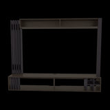 Centro de Entretenimiento Bremmen Wengue y Nogal 180x140cm para TV Hasta 55 Pulgadas con Seis Compartimientos - MUEBLES DE TV | Bylmo