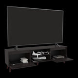 Rack de TV Polaris Nogal 180x52cm para TV Hasta 75 Pulgadas con Cuatro Compartimientos - MUEBLES DE TV | Bylmo