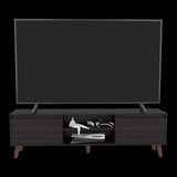 Rack de TV Polaris Nogal 180x52cm para TV Hasta 75 Pulgadas con Cuatro Compartimientos - MUEBLES DE TV | Bylmo