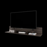 Repisa para TV Flotante Marquis Nogal 180x30.1cm para TV Hasta 55 Pulgadas con Tres Compartimientos - MUEBLES DE TV | Bylmo