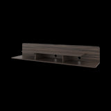 Repisa para TV Flotante Marquis Nogal 180x30.1cm para TV Hasta 55 Pulgadas con Tres Compartimientos - MUEBLES DE TV | Bylmo