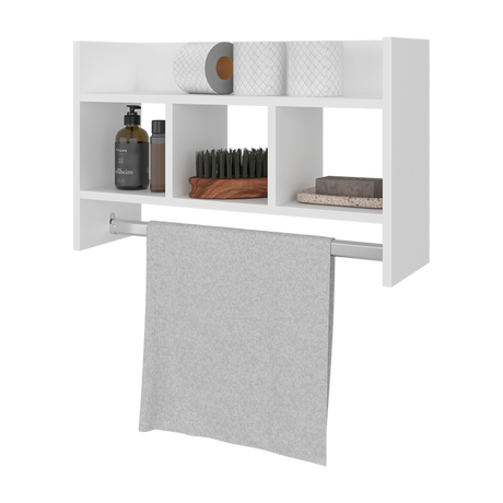Estanteria para Baño Flotante Blanco 63.6x40cm con Tres Entrepaños - OTROS MUEBLES PARA BANHO | Bylmo