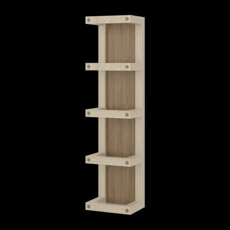 Toallero de Pared Flotante Arlington Fresno Europeo 20x79cm con Cuatro Entrepaños - OTROS MUEBLES PARA BANHO | Bylmo