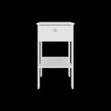 Mesa de Noche Newcastle Blanco 40x70cm con Un Cajón y con Dos Compartimientos - MESAS DE NOCHE | Bylmo