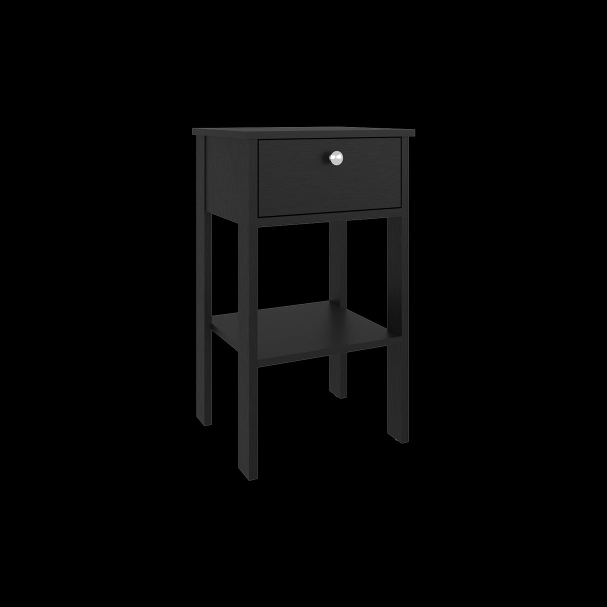 Mesa de Noche Newcastle Wengue 40x70cm con Un Cajón y con Dos Compartimientos - MESAS DE NOCHE | Bylmo