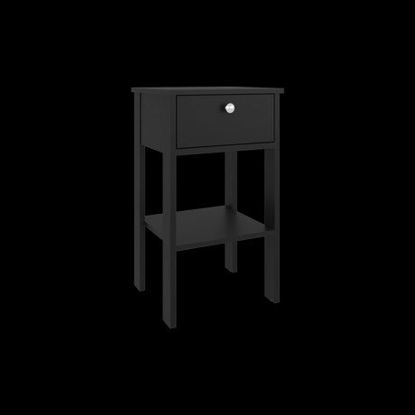 Mesa de Noche Newcastle Wengue 40x70cm con Un Cajón y con Dos Compartimientos - MESAS DE NOCHE | Bylmo