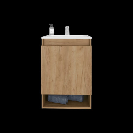 Mueble para Lavamanos Flotante Nissi Fresno Europeo 44.8x63cm Individual con Lavamanos - MUEBLES PARA LAVAMANOS | Bylmo