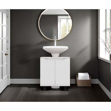 Mueble para Lavamanos Marlo Blanco 55x63cm Individual sin Lavamanos - MUEBLES PARA LAVAMANOS | Bylmo