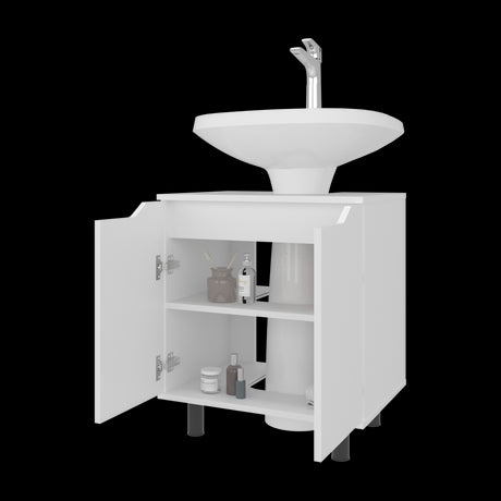 Mueble para Lavamanos Marlo Blanco 55x63cm Individual sin Lavamanos - MUEBLES PARA LAVAMANOS | Bylmo