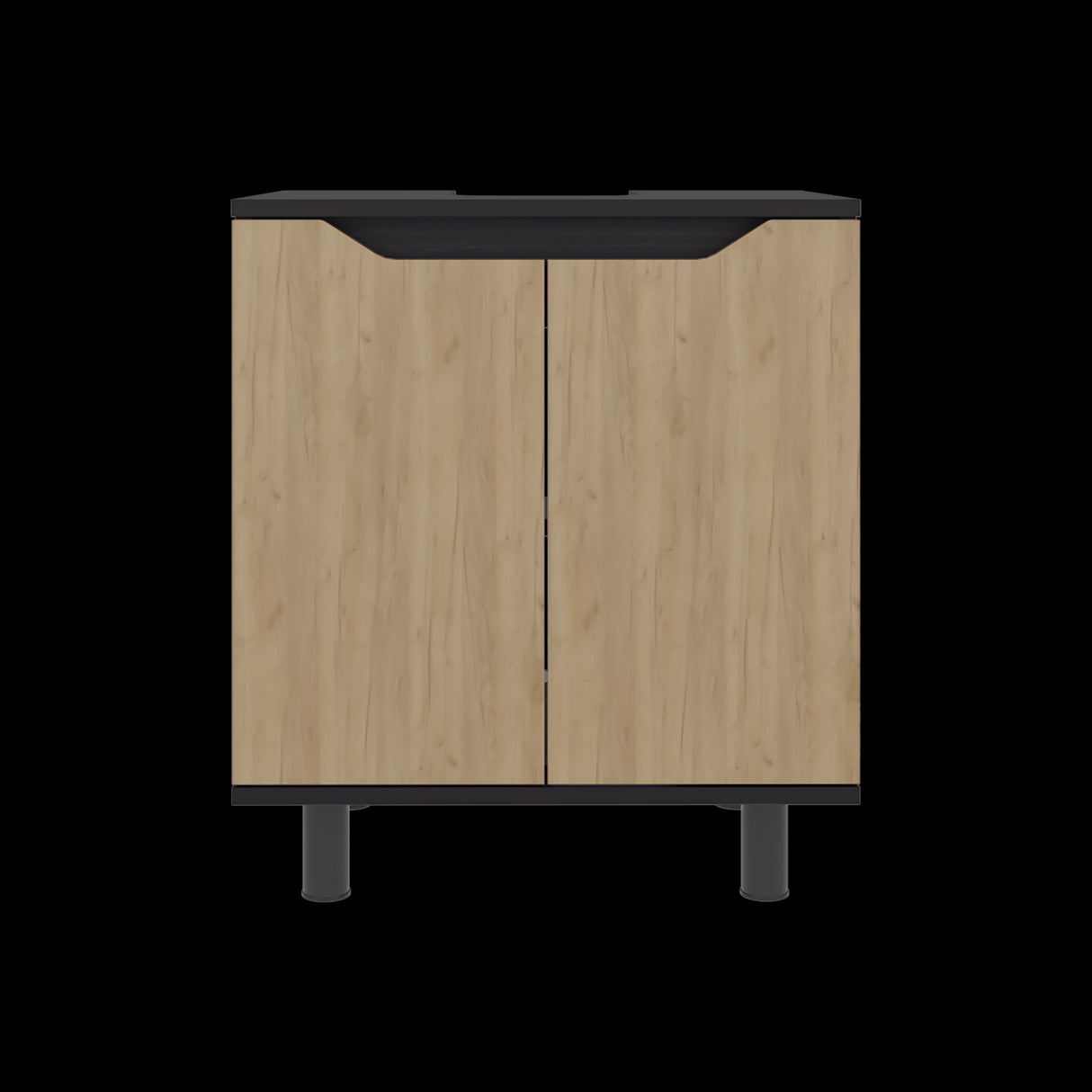 Mueble para Lavamanos Marlo Wengue y Fresno Europeo 55x63cm Individual sin Lavamanos - MUEBLES PARA LAVAMANOS | Bylmo