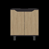 Mueble para Lavamanos Marlo Wengue y Fresno Europeo 55x63cm Individual sin Lavamanos - MUEBLES PARA LAVAMANOS | Bylmo