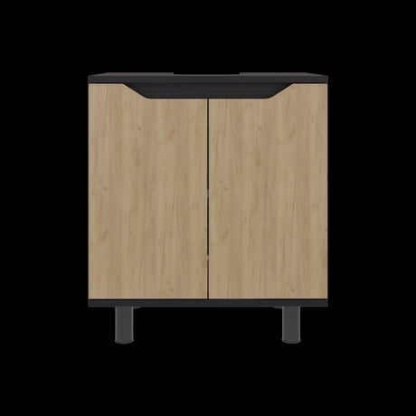 Mueble para Lavamanos Marlo Wengue y Fresno Europeo 55x63cm Individual sin Lavamanos - MUEBLES PARA LAVAMANOS | Bylmo