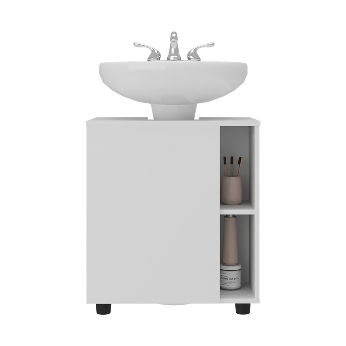 Mueble para Lavamanos Pascuale Blanco 55x62cm Individual sin Lavamanos - MUEBLES PARA LAVAMANOS | Bylmo