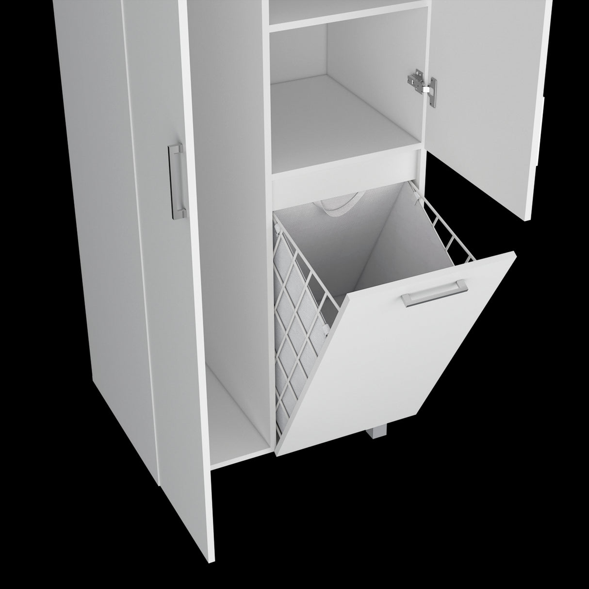 Armario de Aseo Iris Blanco 68.1x180cm Con Tres Puertas - MUEBLES DE ASEO Y ROPAS | Bylmo