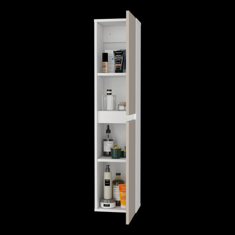Armario de Aseo Capri y Blanco 25x110cm Con Dos Puertas - MUEBLES DE ASEO Y ROPAS | Bylmo