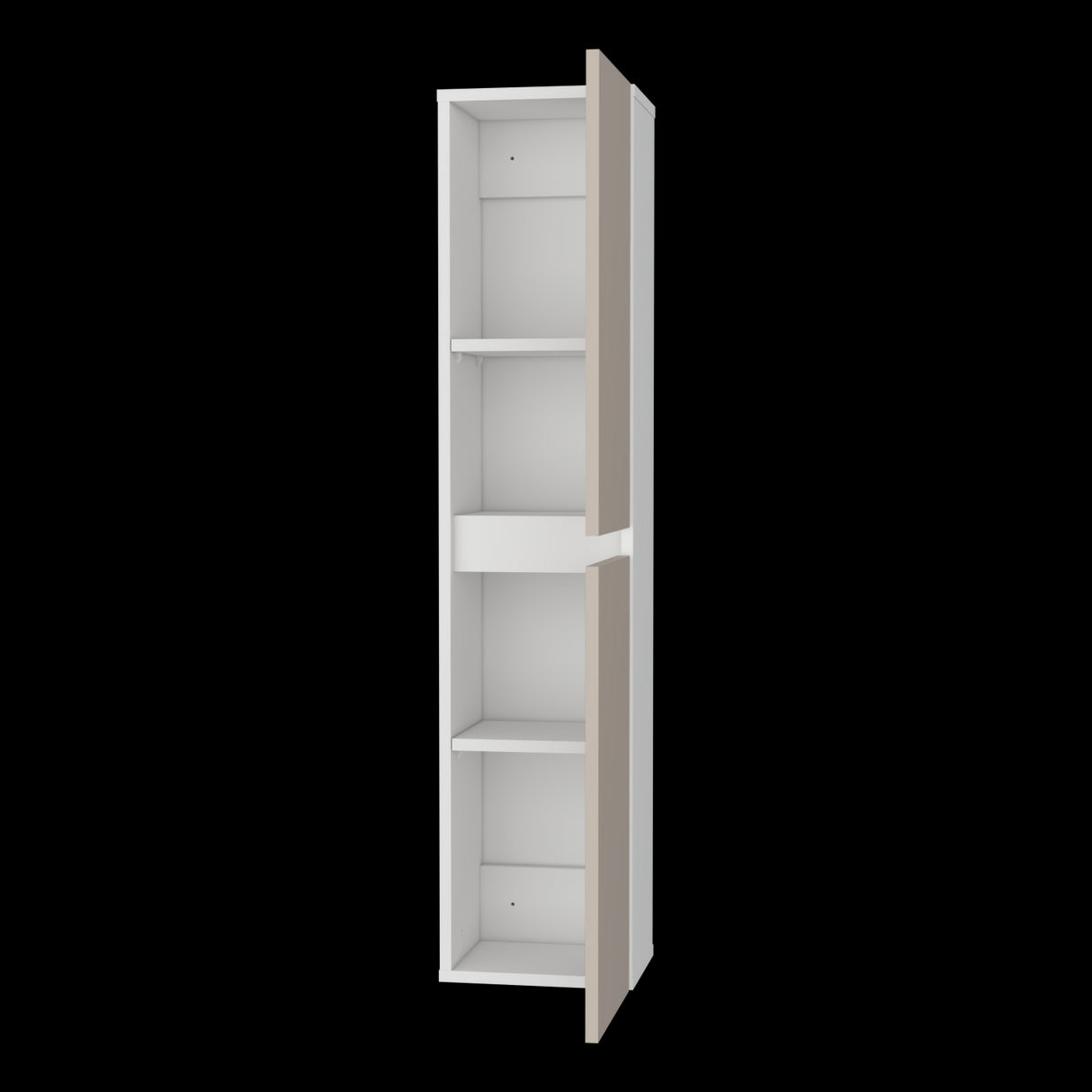 Armario de Aseo Capri y Blanco 25x110cm Con Dos Puertas - MUEBLES DE ASEO Y ROPAS | Bylmo