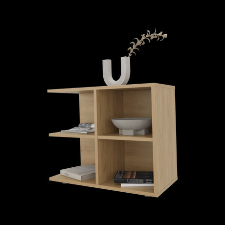 Mesa Auxiliar Royal Fresno Europeo 60x50cm Cuadrada con Cuatro Compartimientos - MESAS AUXILIARES | Bylmo