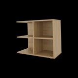 Mesa Auxiliar Royal Fresno Europeo 60x50cm Cuadrada con Cuatro Compartimientos - MESAS AUXILIARES | Bylmo
