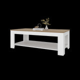 Mesa de Centro Cecil Blanco Fresno 120x41.2cm Rectangular con Patas - MESAS DE CENTRO | Bylmo