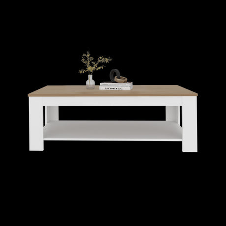Mesa de Centro Cecil Blanco Fresno 120x41.2cm Rectangular con Patas - MESAS DE CENTRO | Bylmo