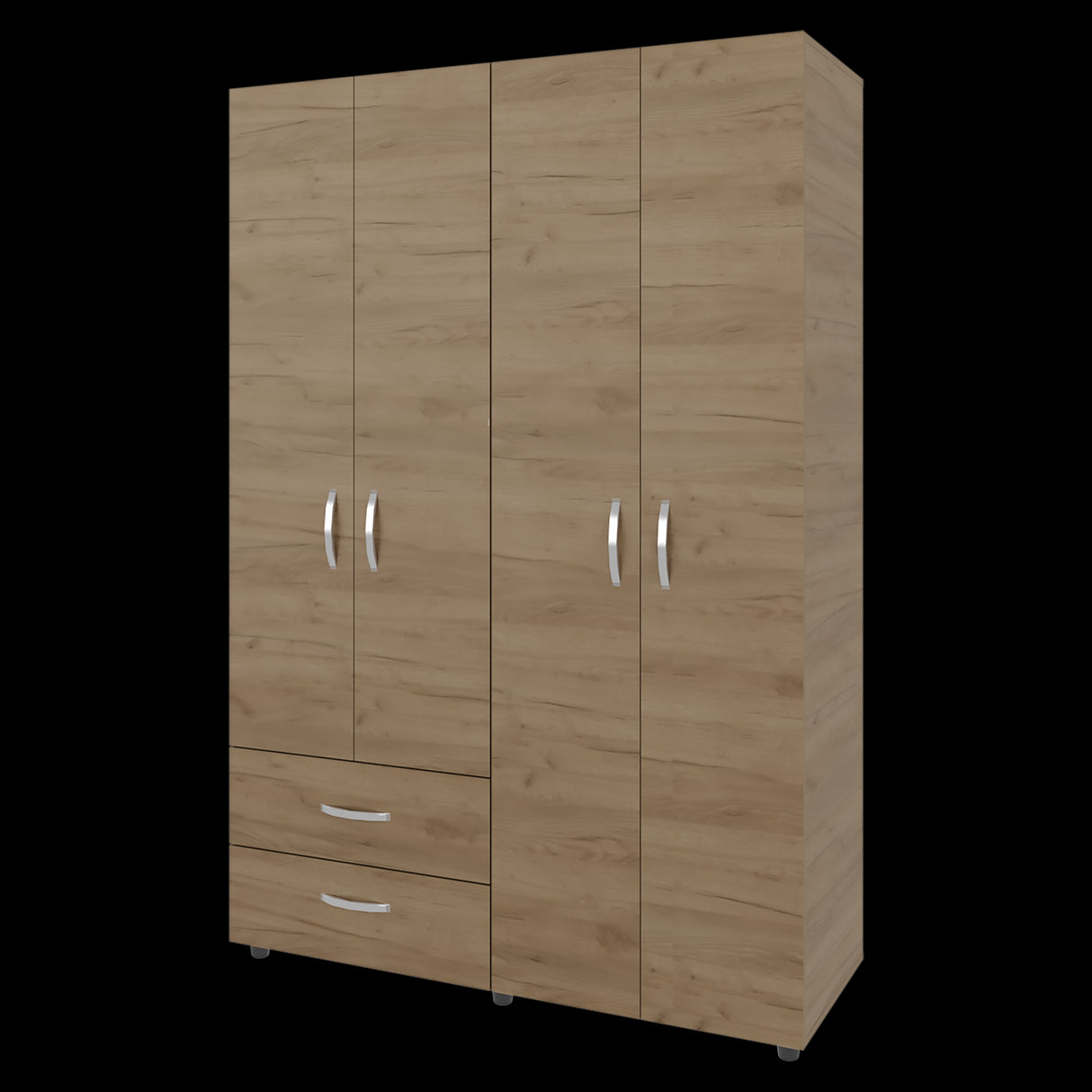 Closet Ankora Basic Fresno Europeo 120x180cm con Dos Cajones y Seis Compartimientos - CLOSETS | Bylmo