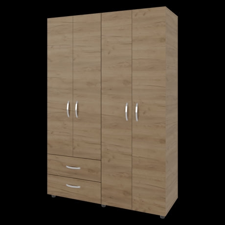 Closet Ankora Basic Fresno Europeo 120x180cm con Dos Cajones y Seis Compartimientos - CLOSETS | Bylmo