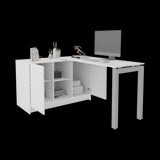 Escritorio Alfie Blanco 120x72.5cm sin Cajones con Organizador de Libros y con Archivador - ESCRITORIOS | Bylmo