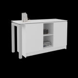 Escritorio Alfie Blanco 120x72.5cm sin Cajones con Organizador de Libros y con Archivador - ESCRITORIOS | Bylmo