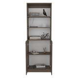Estantería Home Milan y Blanco 62.8x180.6cm Rectangular con Dos Puertas y con Cuatro Entrepaños - BIBLIOTECAS Y ESTANTERIAS | Bylmo