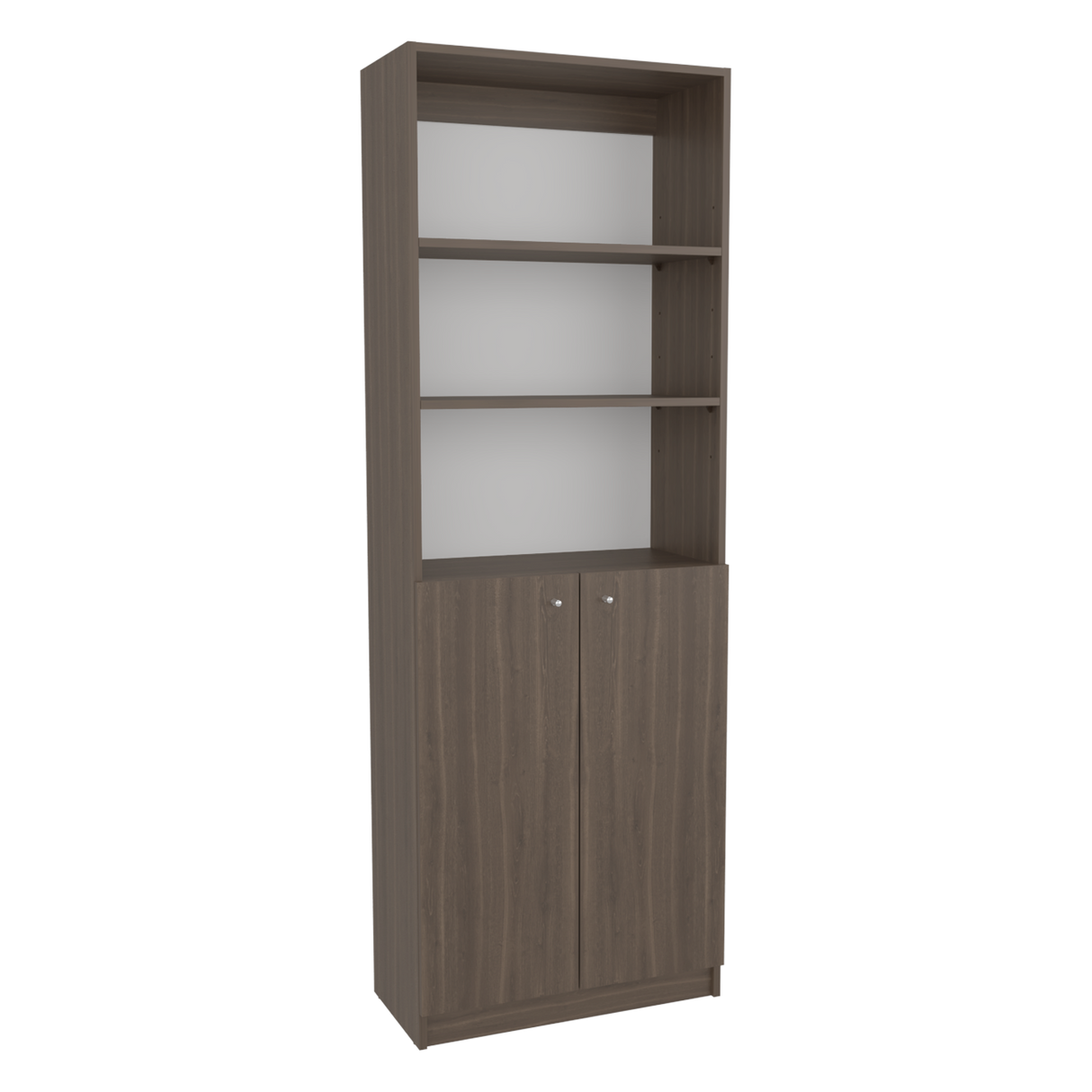 Estantería Home Milan y Blanco 62.8x180.6cm Rectangular con Dos Puertas y con Cuatro Entrepaños - BIBLIOTECAS Y ESTANTERIAS | Bylmo