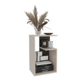 Mesa Auxiliar Everett Nogal y Capri 39.8x63.4cm Transformable con Tres Compartimientos - MESAS AUXILIARES | Bylmo