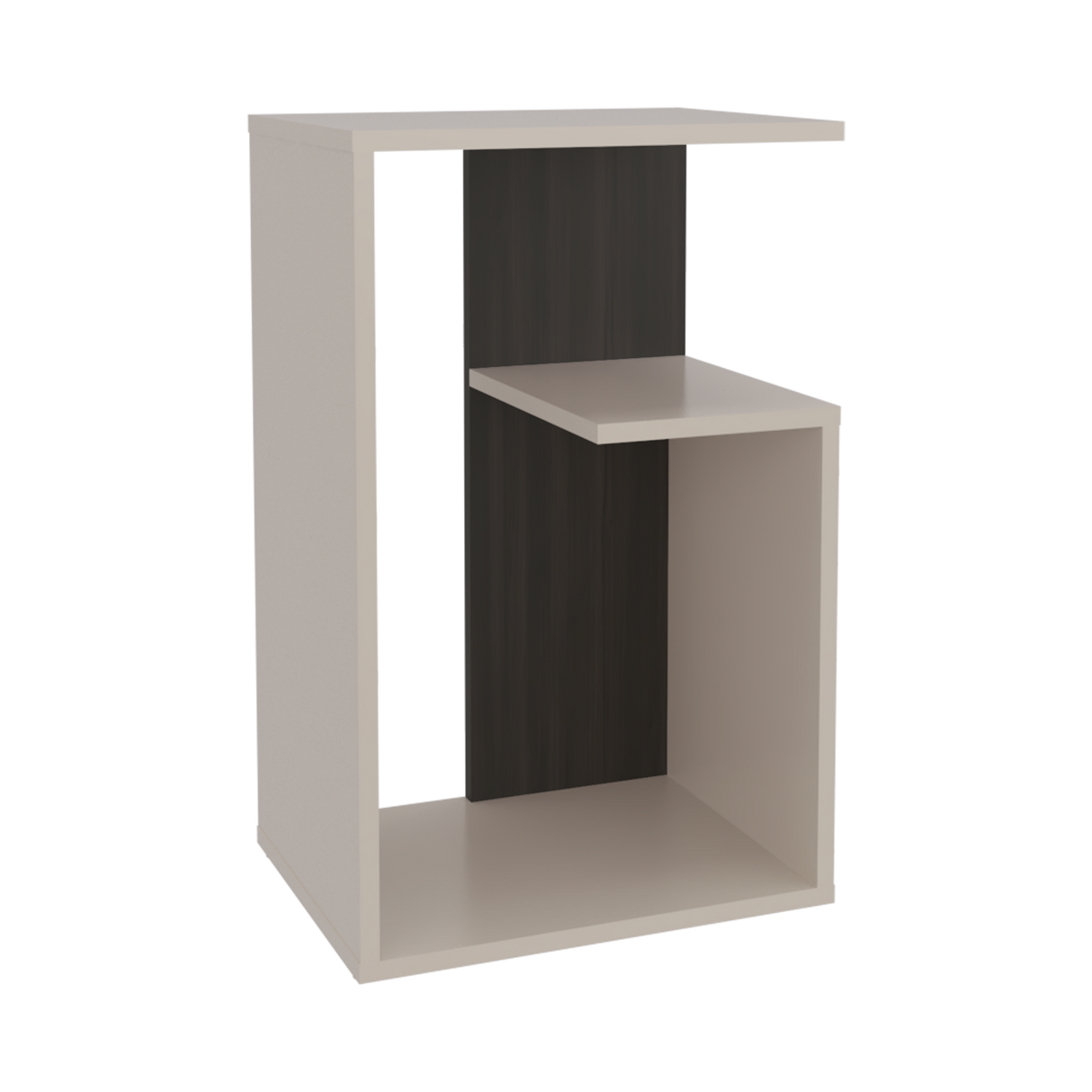 Mesa Auxiliar Everett Nogal y Capri 39.8x63.4cm Transformable con Tres Compartimientos - MESAS AUXILIARES | Bylmo