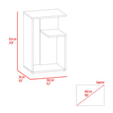 Mesa Auxiliar Everett Nogal y Capri 39.8x63.4cm Transformable con Tres Compartimientos - MESAS AUXILIARES | Bylmo