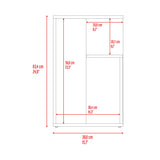 Mesa Auxiliar Everett Nogal y Capri 39.8x63.4cm Transformable con Tres Compartimientos - MESAS AUXILIARES | Bylmo