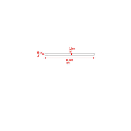 Repisa Gales 80x3.8cm Rectangular Flotante con Dos Entrepaños - REPISAS | Bylmo